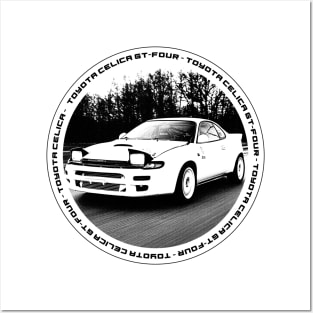 TOYOTA CELICA GT-FOUR ST185 Black 'N White 4 Posters and Art